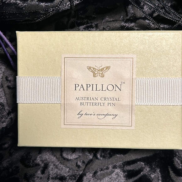 Austrian Crystal Butterfly Pin Brooche Papillon - Picture 5 of 5